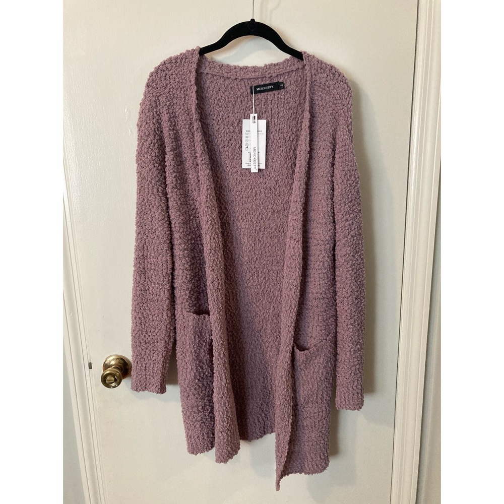 MeroKeety Chunky Cardigan Sweater TAGS ON